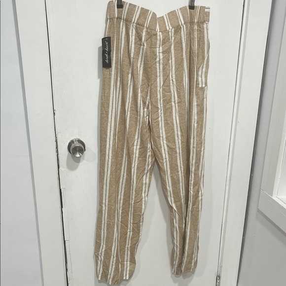 Derek Heart Tan and White Striped Pants Size Large - Picture 7 of 7